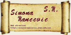Simona Mančević vizit kartica